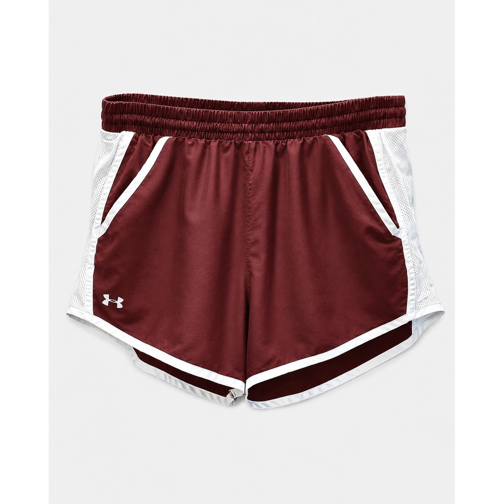 Under Armor Heat Gear Women's Medium Maroon Athletic Shorts Running Working Out